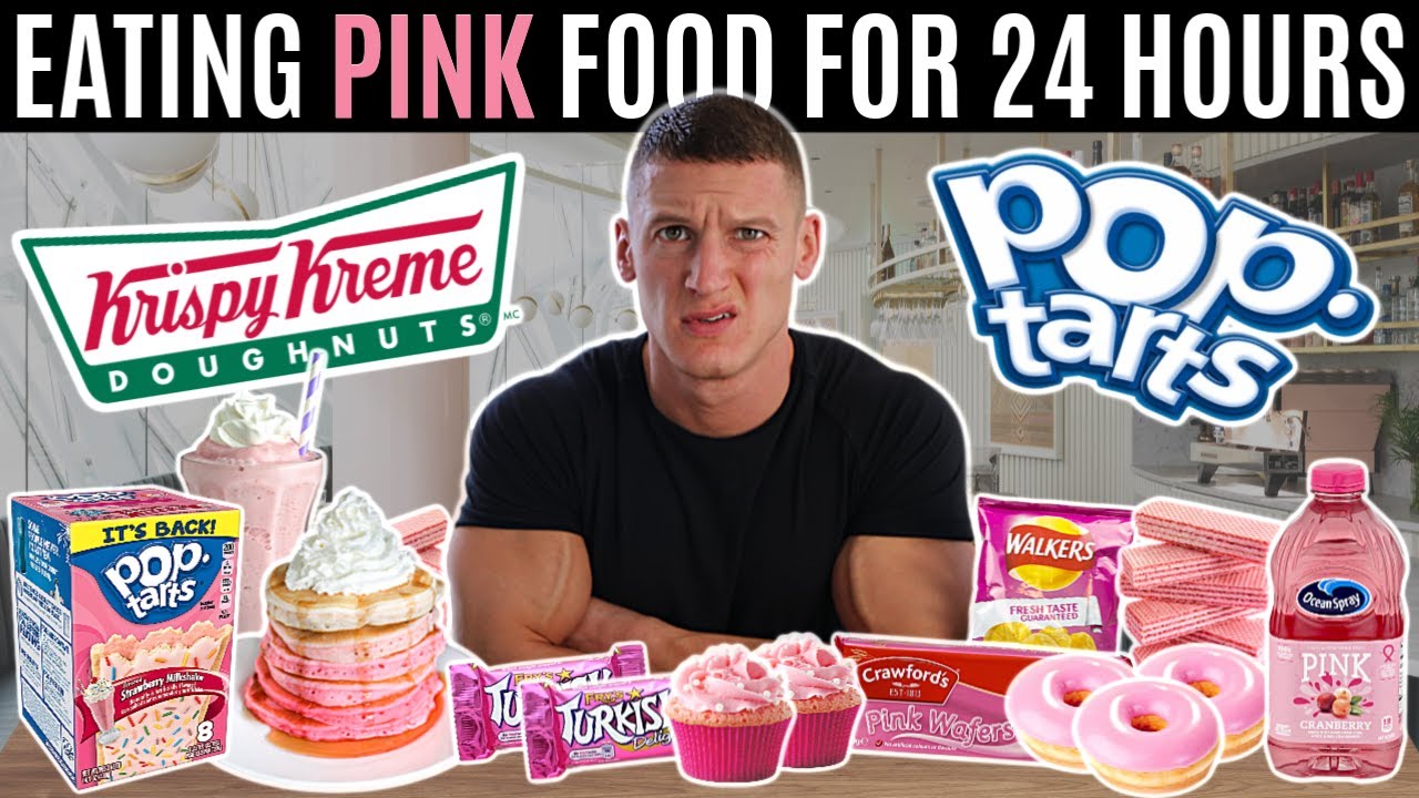 I only ate PINK FOOD for 24 HOURS *one colour food challenge*