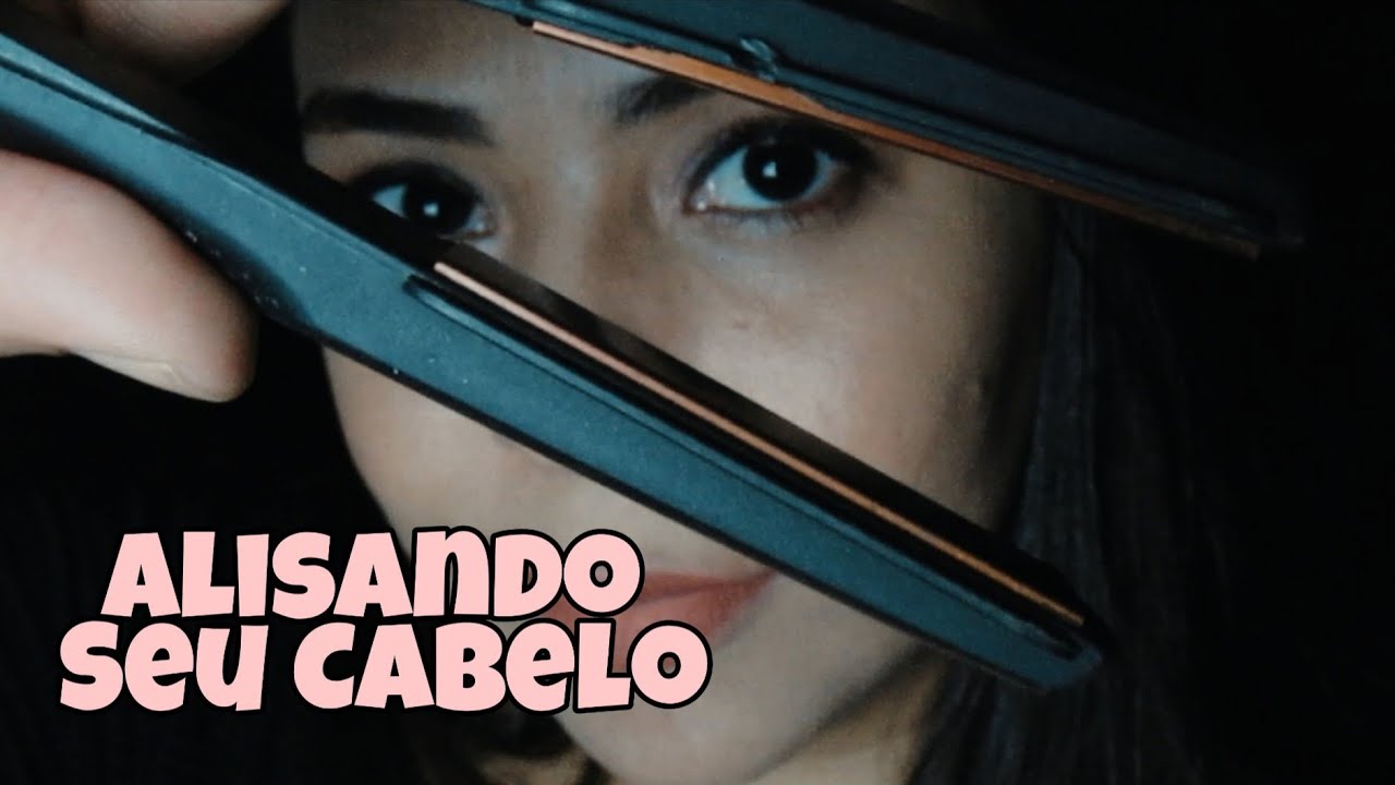 ASMR Cabeleireira Alisando Seu Cabelo