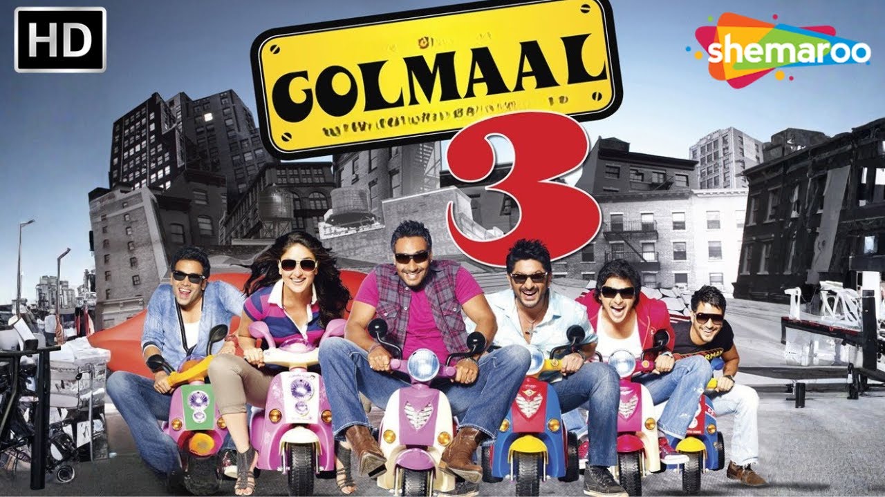 Golmaal 3 Full Comedy Movie | 5 Brothers, 1 House & Unlimited Chaos! | Kunal Khemu , Ajay Devgn