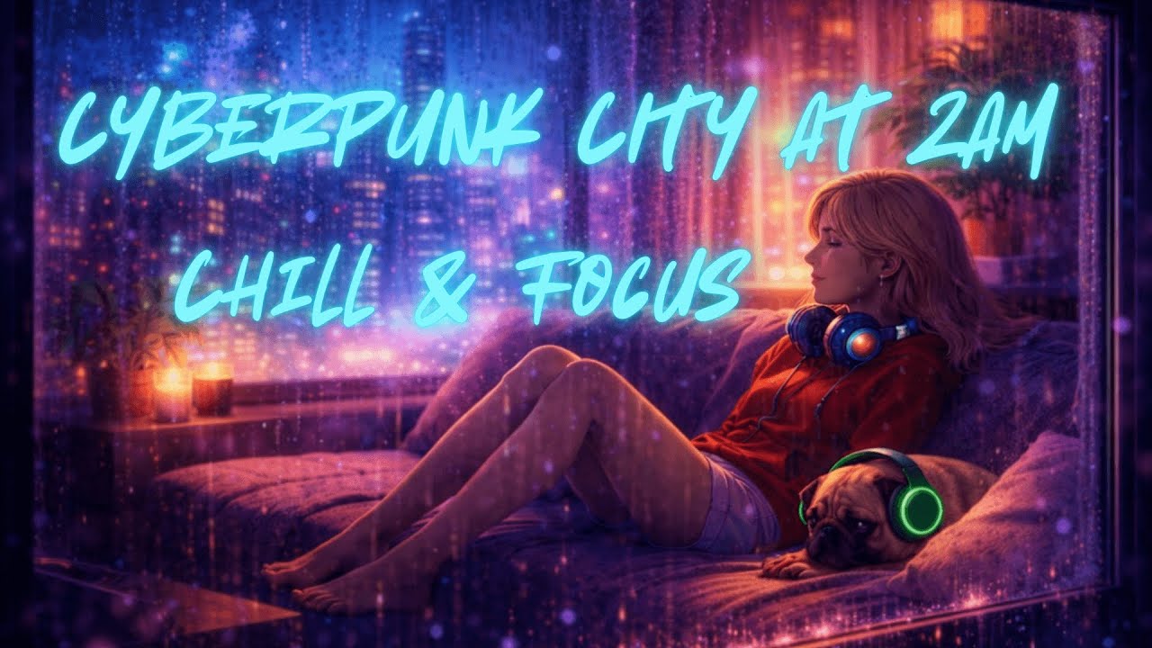 Late Night Cyberpunk Radio — Chill & Focus Music (8 Hours)