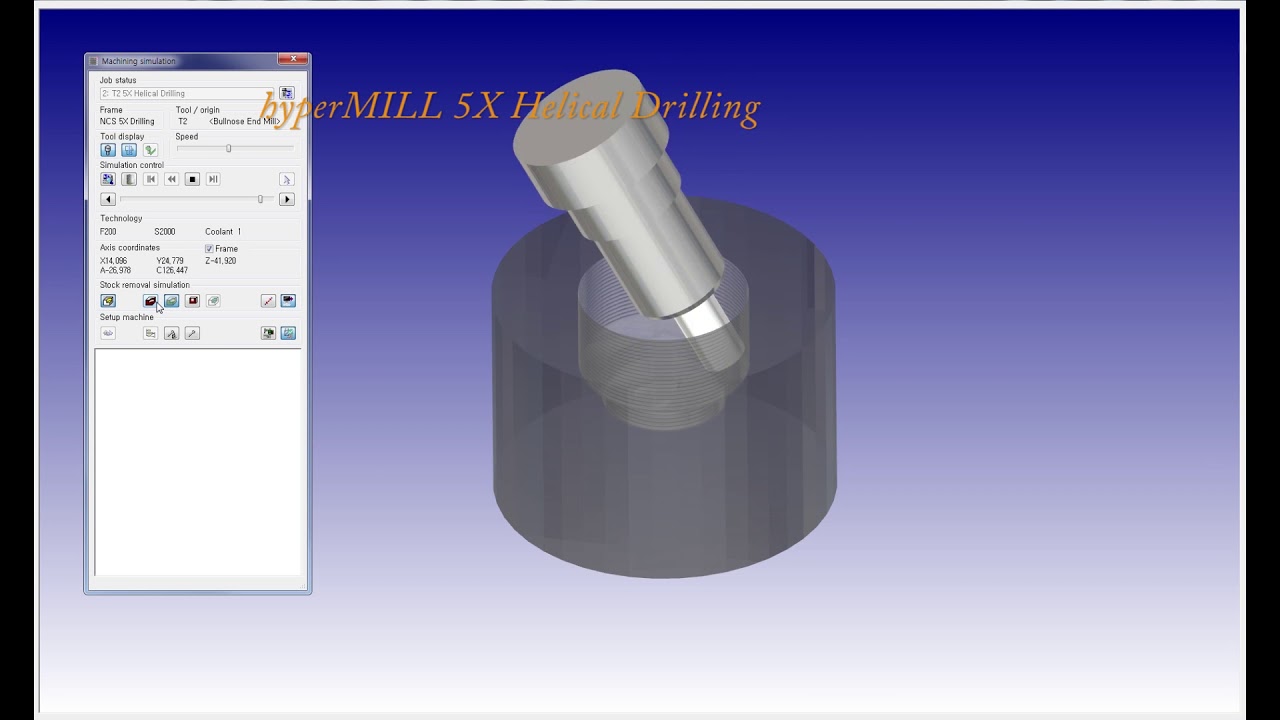 hyperMILL 5X Helical Drilling