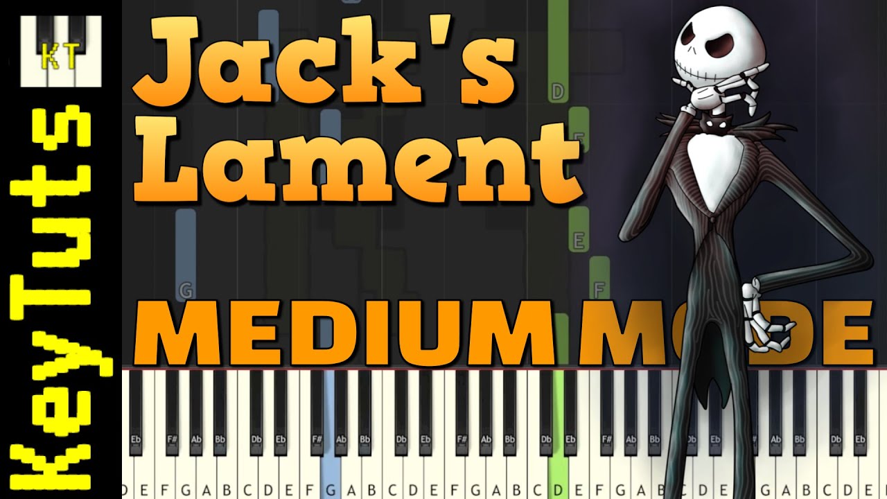 Jack’s Lament [Nightmare Before Christmas] - Medium Mode [Piano Tutorial] (Synthesia)