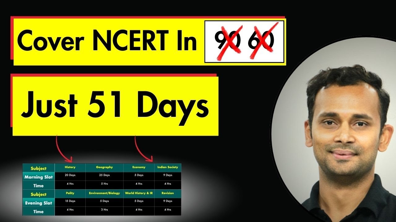 NCERT Study Plan : How to Cover NCERT Books for UPSC in 51 days 📚