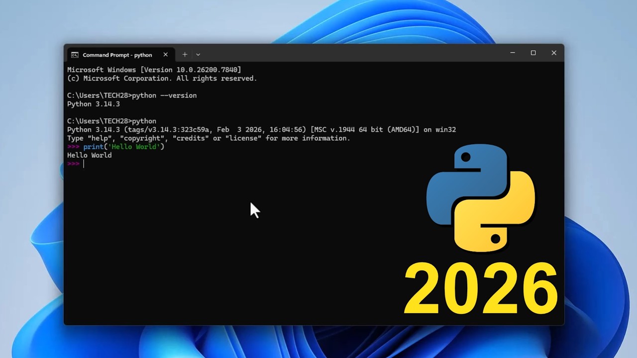 Python Installation for Students: Windows 11 2026 Setup Guide | Under 5 Minutes