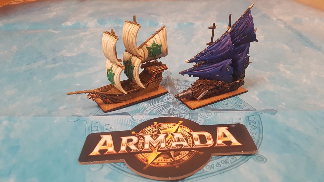 How to paint Kings of War: Armada ships (Basellion GurPanther, Orc Bloodrunner)