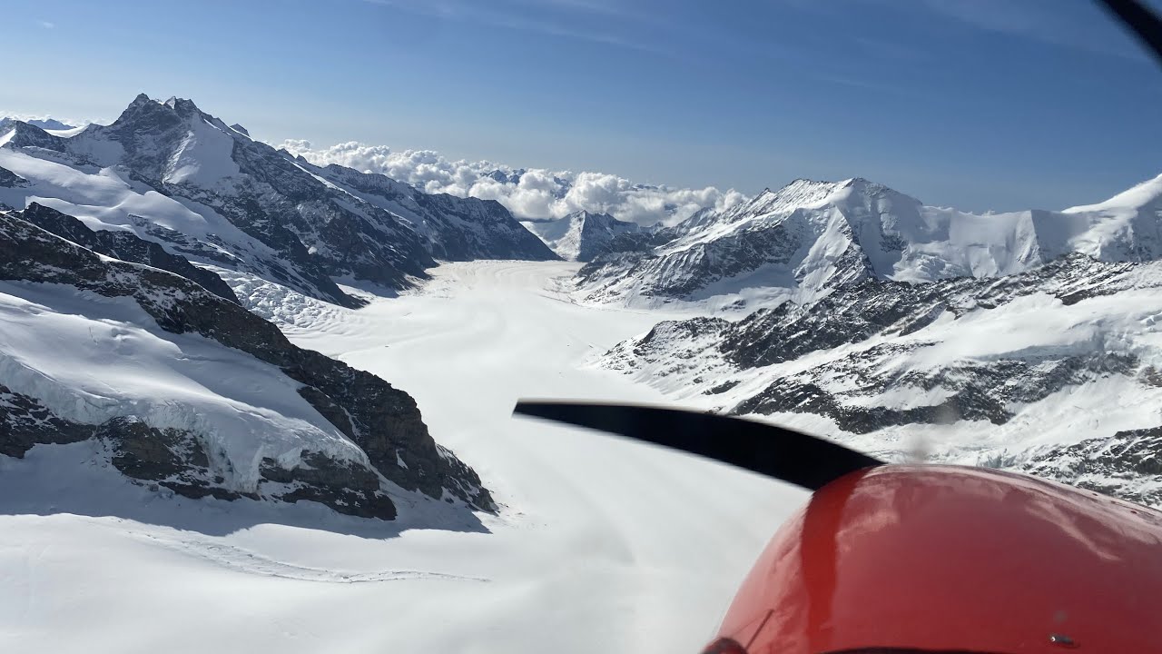 VFR-Flug mit der Cessna 172 über die Schweizer Alpen nach Saanen (Gstaad)