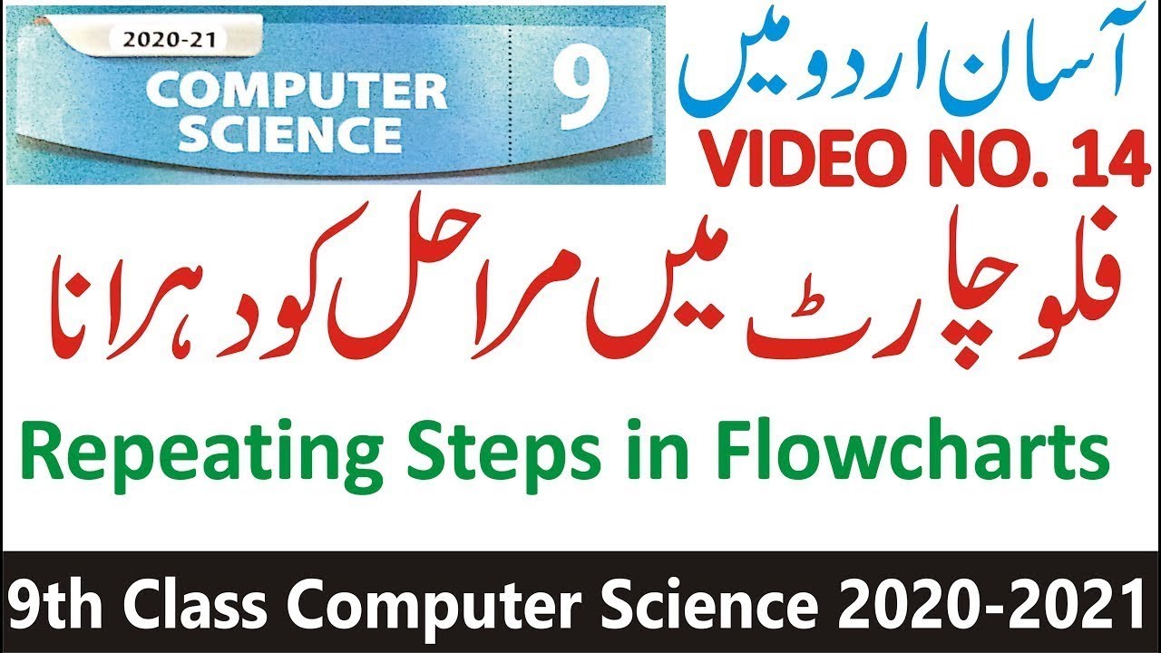 Examples of Flowcharts part 4 in Urdu computer science 9th class new syllabus Learn Computer