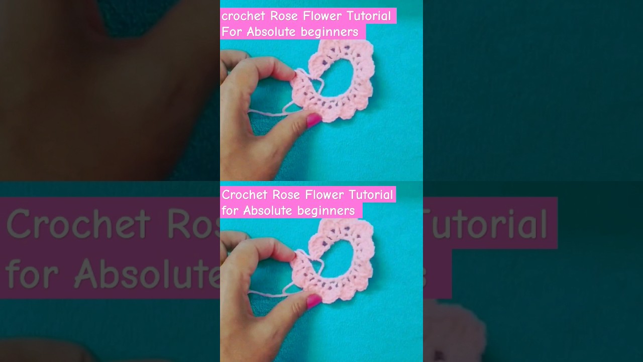 Crochet Rose Flower Tutorial for Absolute beginners #crocheteasyflower #crochet #woolenrose