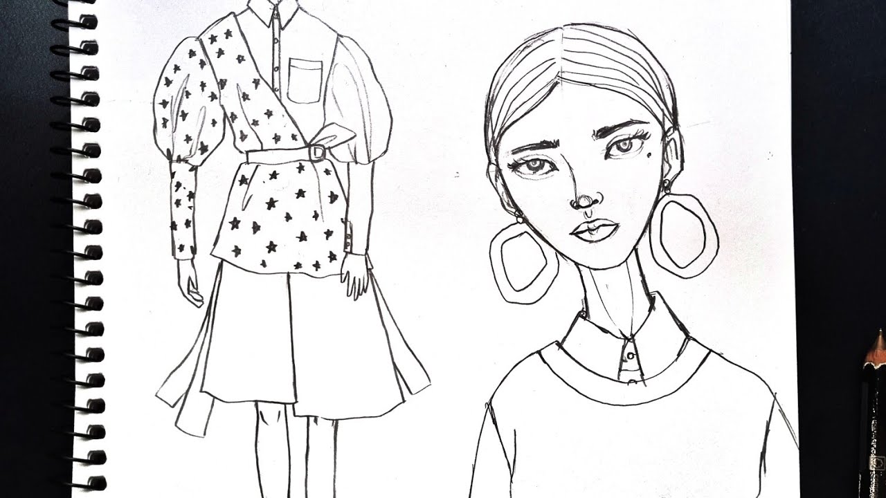 Sketching Different Poses Fashion Illustration • art vlog