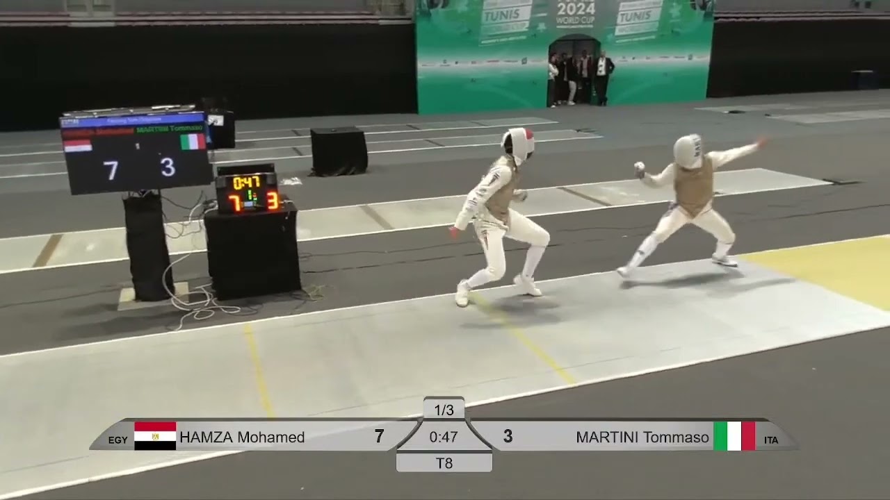 Tunis World Cup 2024 SMF - L8 - Mohamed Hamza EGY v Tommaso Martini ITA