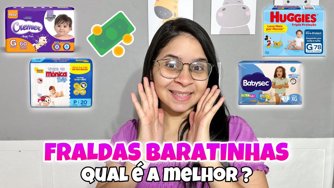 FRALDA BARATA VALE A PENA OU É DOR DE CABEÇA - BABYSEC x CREMER x HUGGIES E TURMA DA MÔNICA