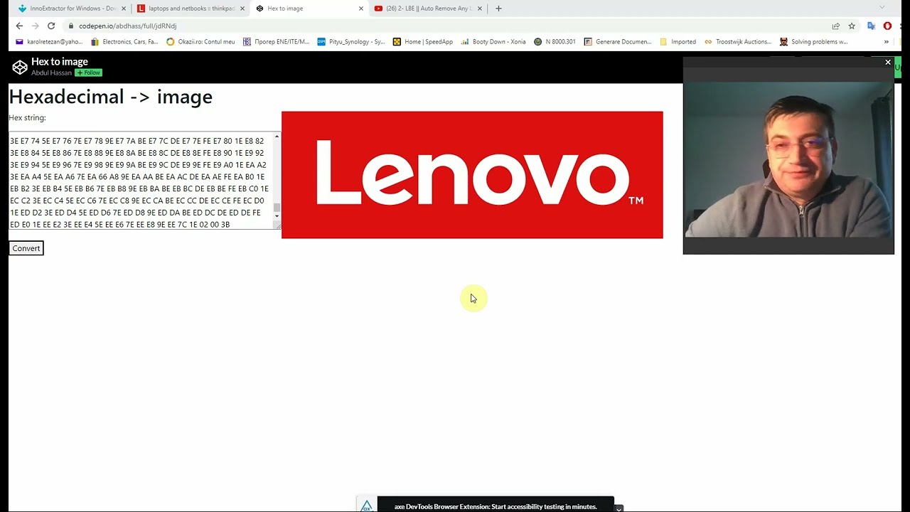 Changing BIOS Boot Logo on Lenovo ThinkPad easy and hard way in hexadecimal
