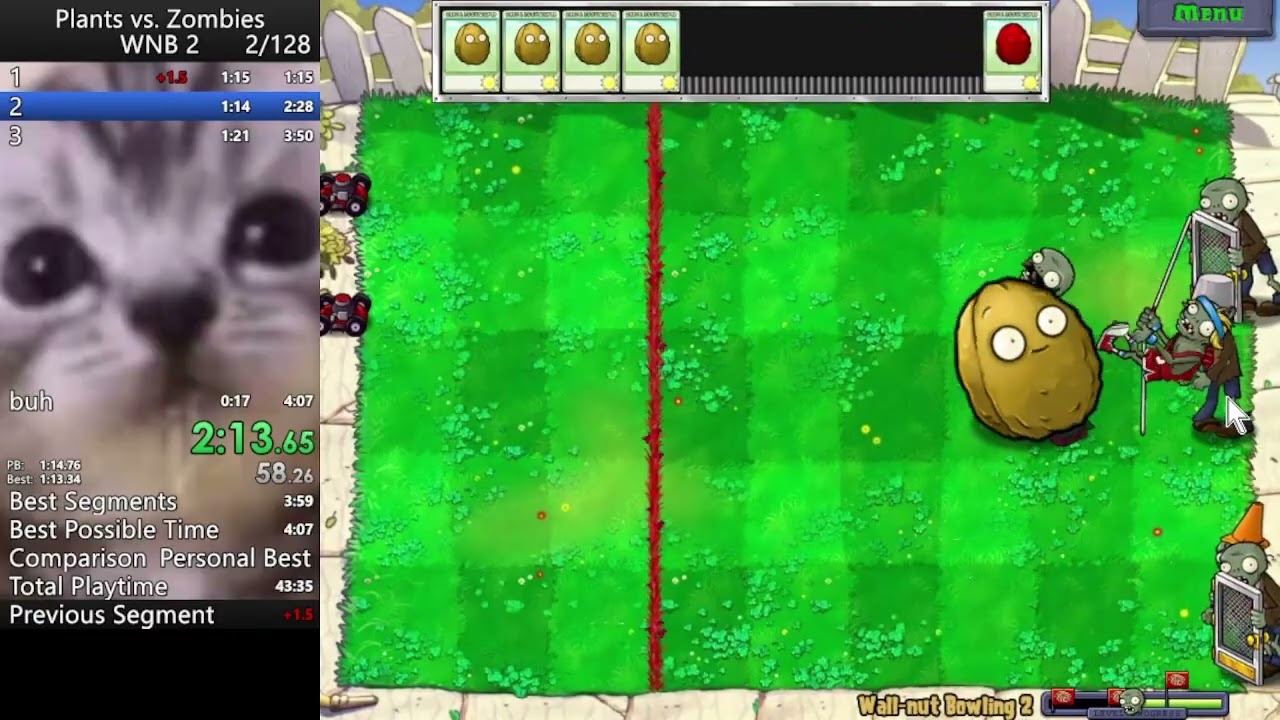 PvZ Wallnut Bowling 2 IL WR in 3:51