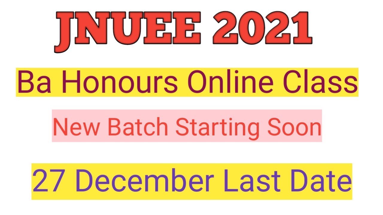 Jnu Ba foreign language Online Classes 2021 || Jnu Ba Honours Online Class New Batch Starting Soon