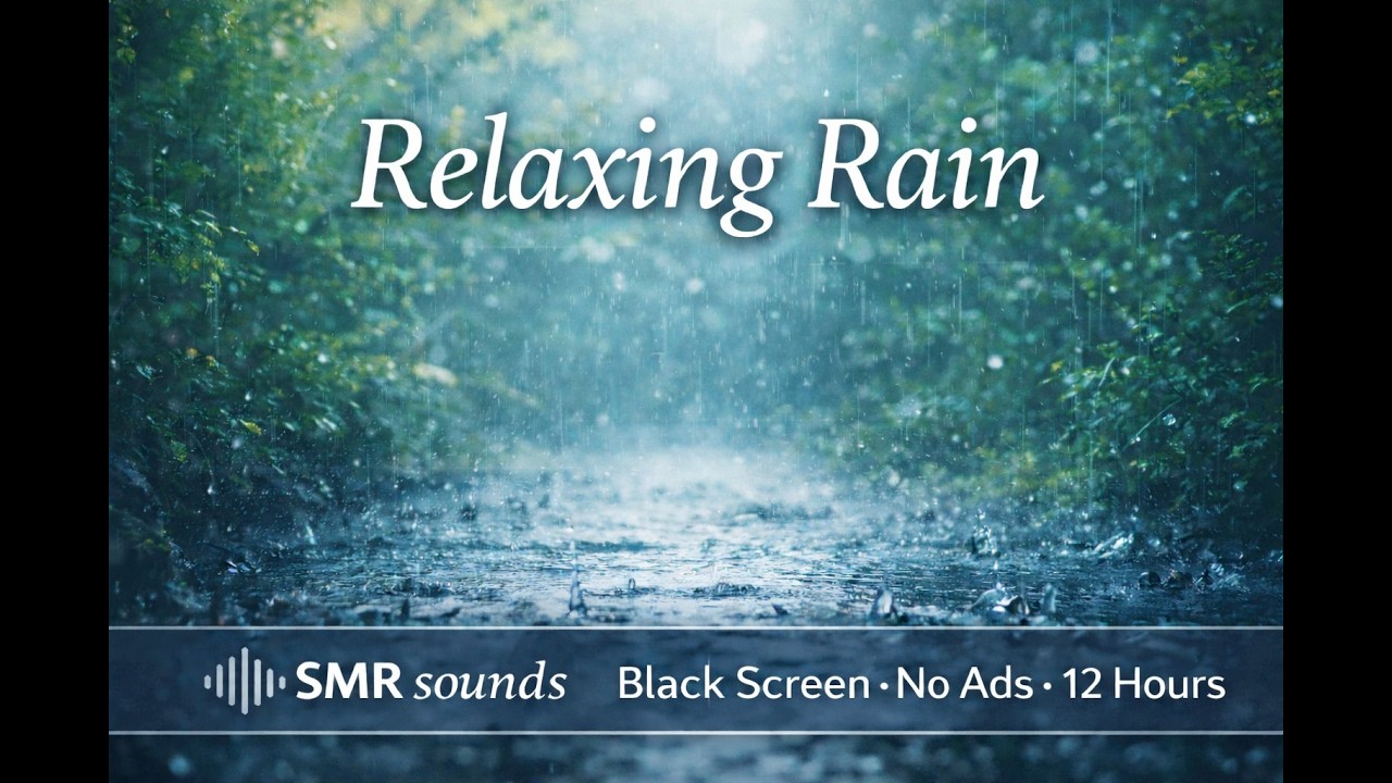 Relaxing Rain Sounds | 12 Hours • Black Screen • No Ads | Deep Sleep & Relaxation
