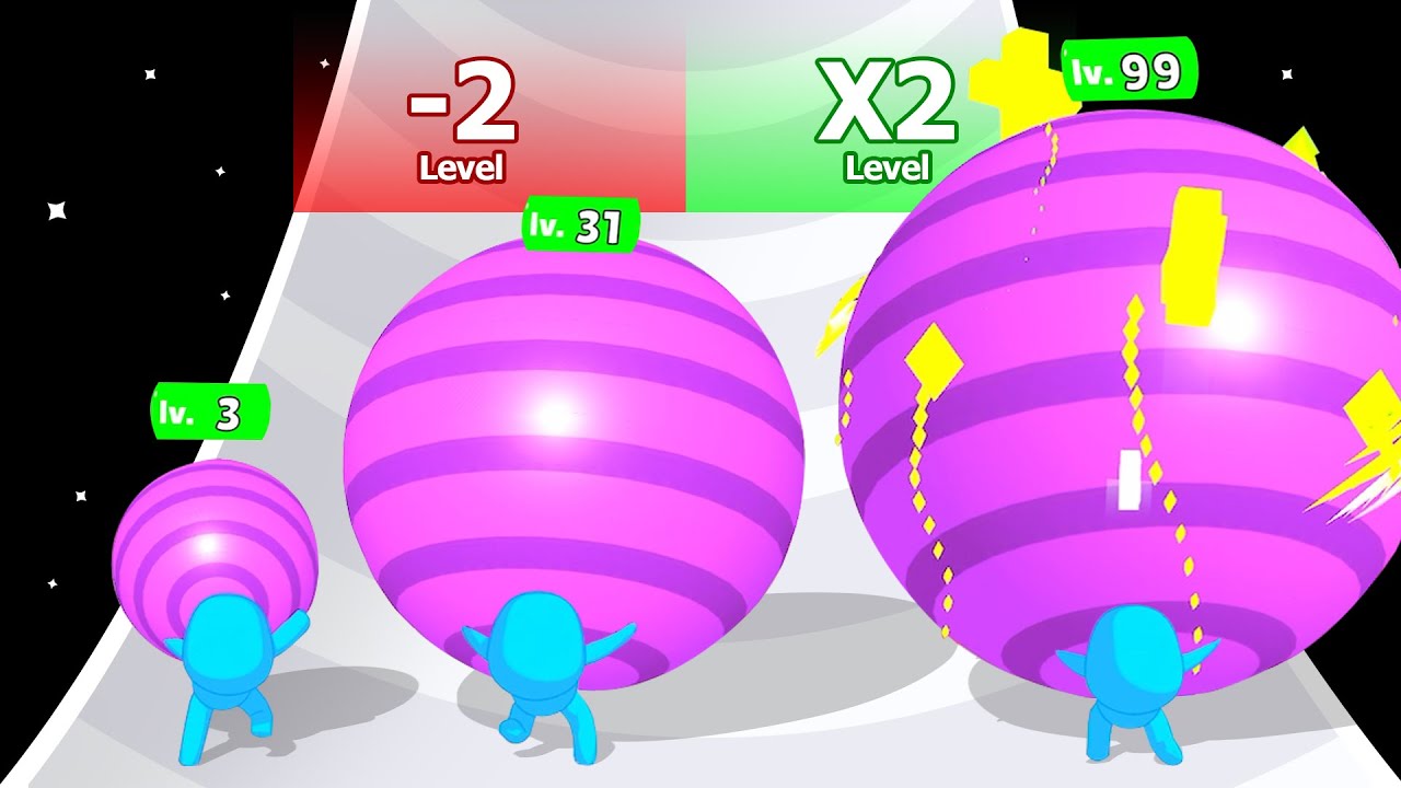 BELLY BALL RUNNER: Level Up Ball Numbers (All Levels)