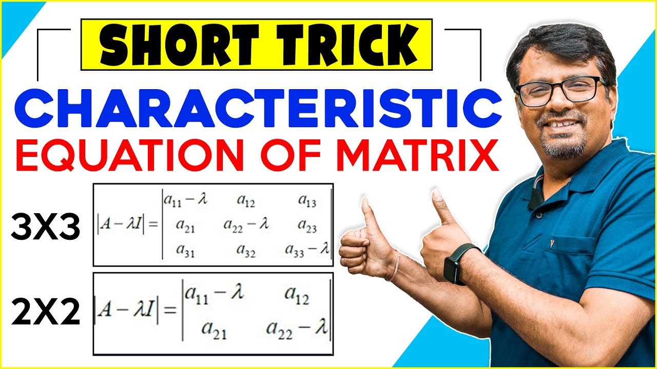 Short Tricks | Characteristic Equation |Characteristic Polynomial 3x3 & 2x2