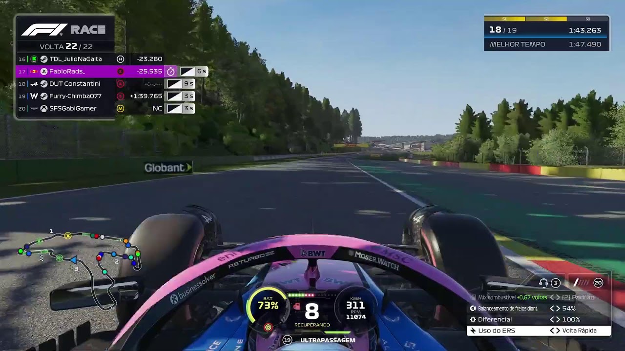 Quinta Etapa - RFR R2 = Bélgica - F1 25 = AO VIVO
