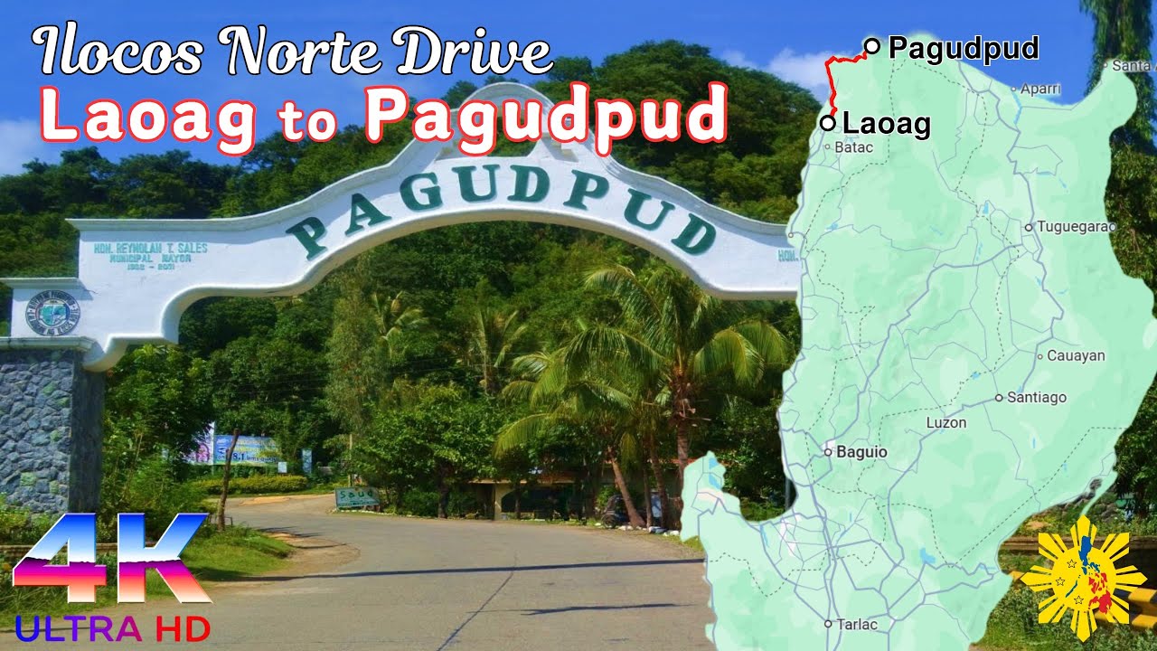 🇵🇭 Philippines Ilocos Norte [4K] Drive: Scenic Route from LAOAG to PAGUDPUD in Just 45 Minutes 🇵🇭