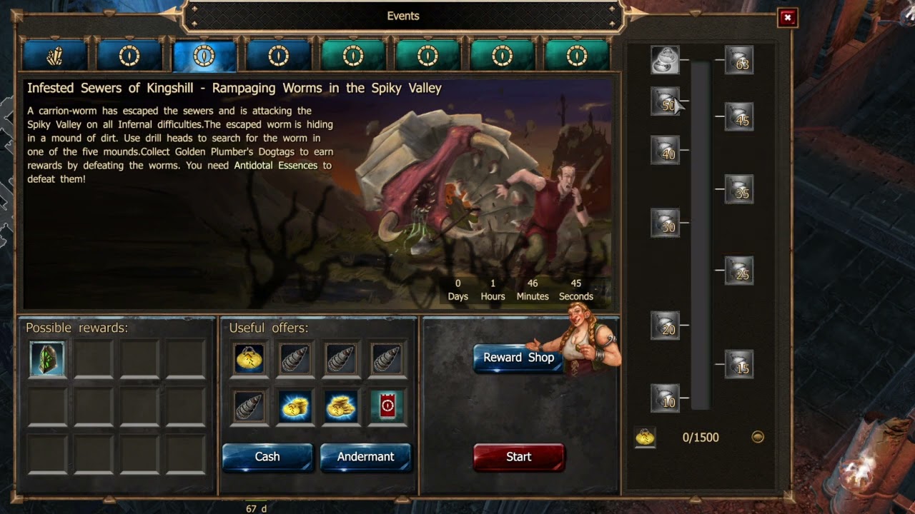 Infested Sewers of Kingshill V - Rampaging Worms - Progress Bar