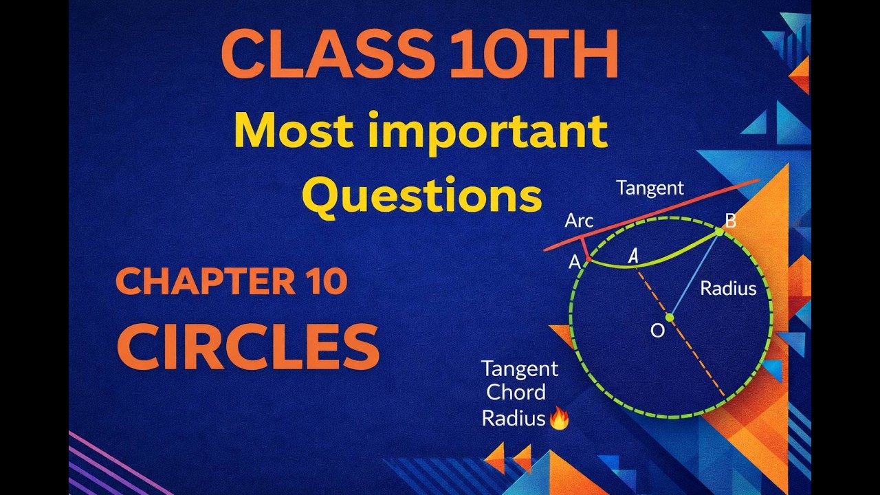 Class 10 Maths Chapter 10 | Circles | Most Important Questions | NCERT | Board Exam 2026