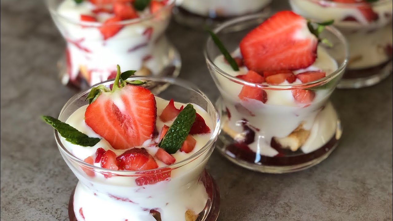 Verrines Fraise, Fromage blanc Facile