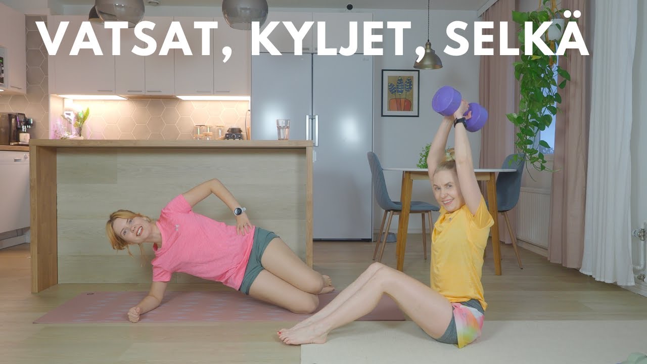 Monipuolinen keskivartalo: vatsat, kyljet ja selkä