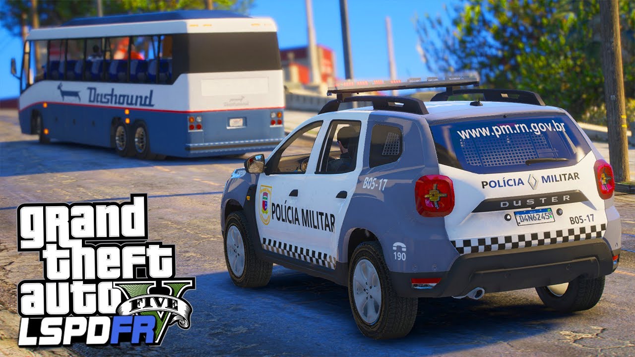 PERSEGUIÇÃO A ONIBUS ROUBADO! - PMRN - GTA 5 ROTINA POLICIAL