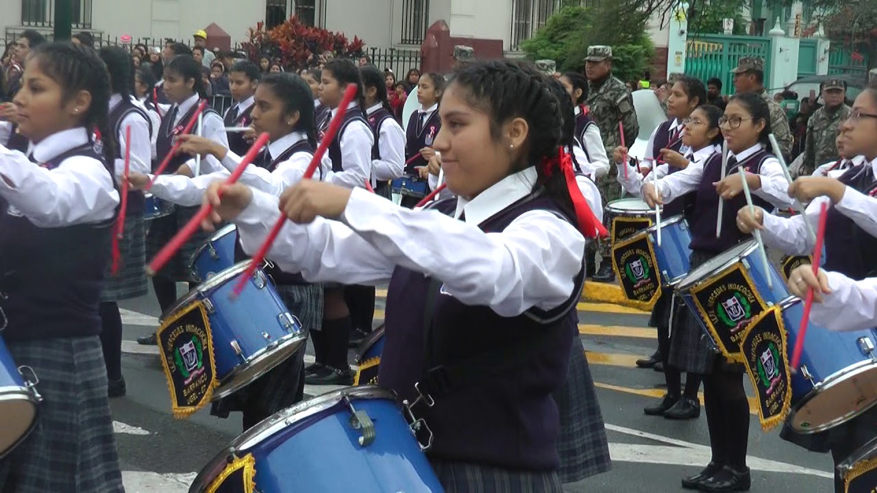 IEE MERCEDES INDACOCHEA de Barranco, SECUNDARIA, Desfile Civico Escolar 2019 en Barranco, 20.07.19