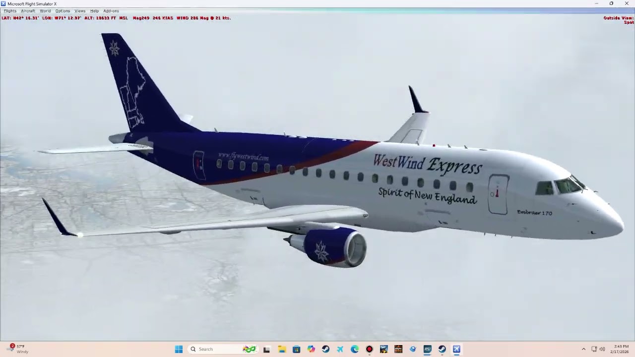 Westwind express FT 9433, Boston to Sarasota.