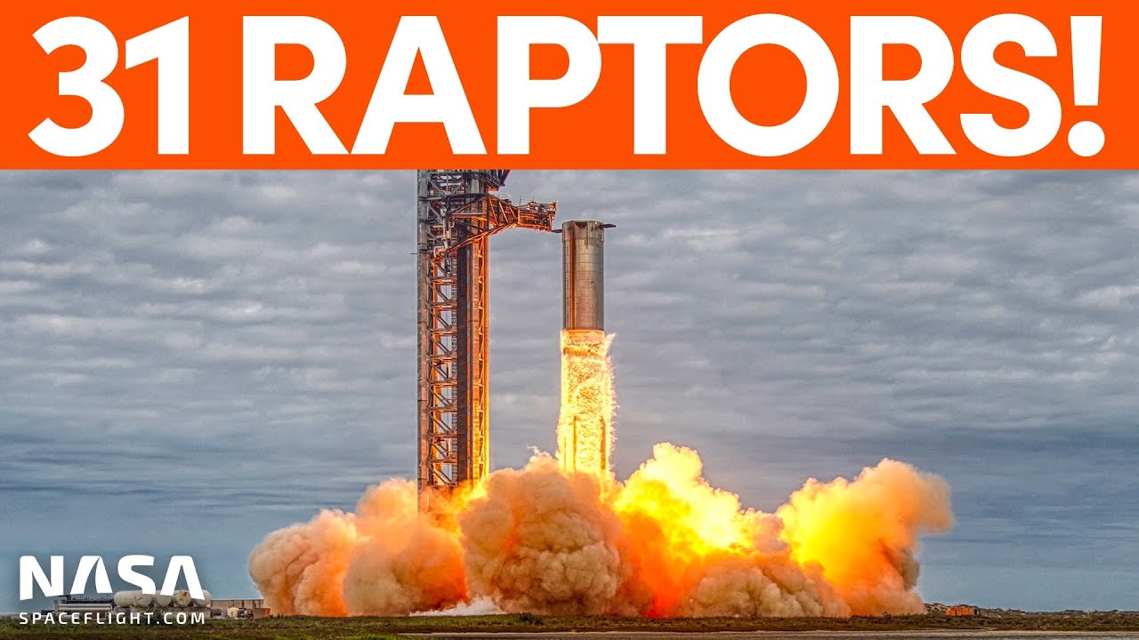 Booster 7 31-Engine Static Fire Test | SpaceX Boca Chica