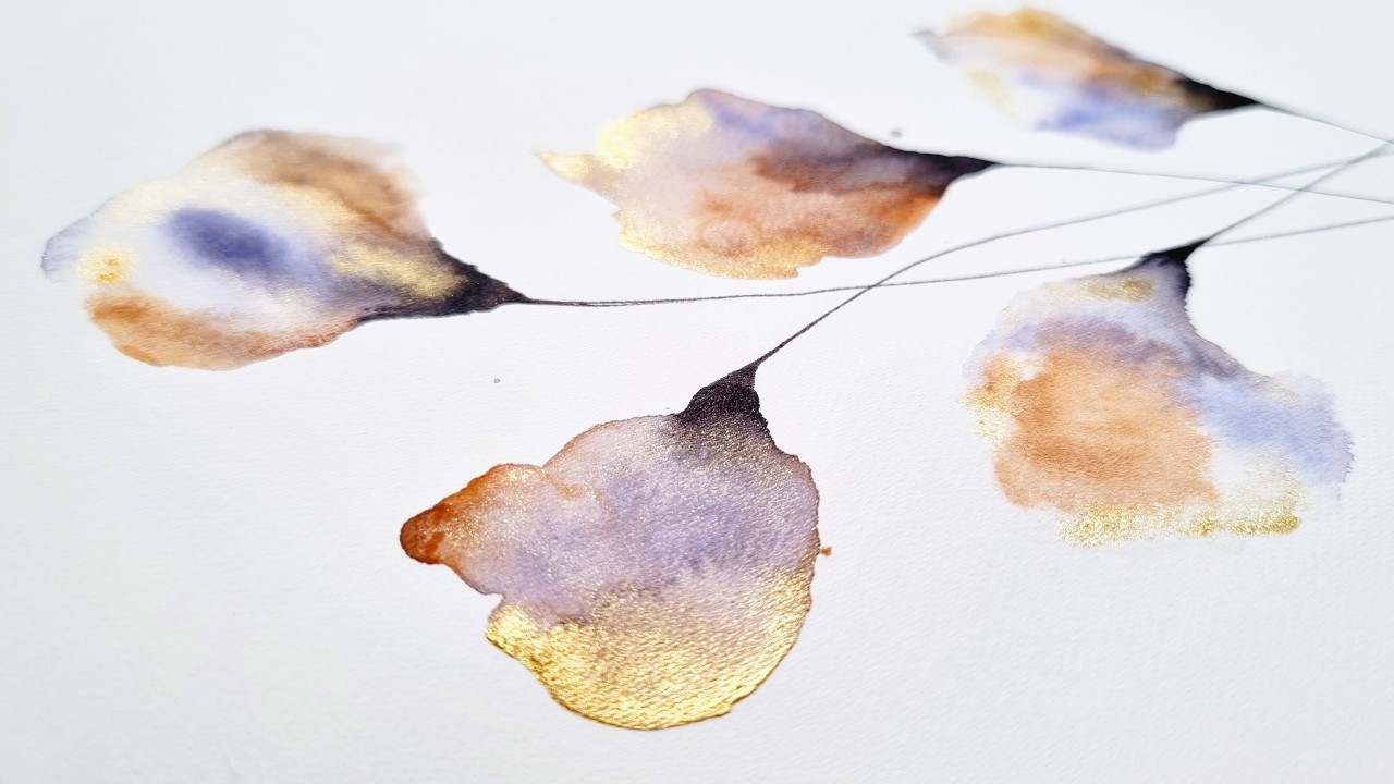 How to Paint Loose Abstract Watercolor Flowers: meditative painting