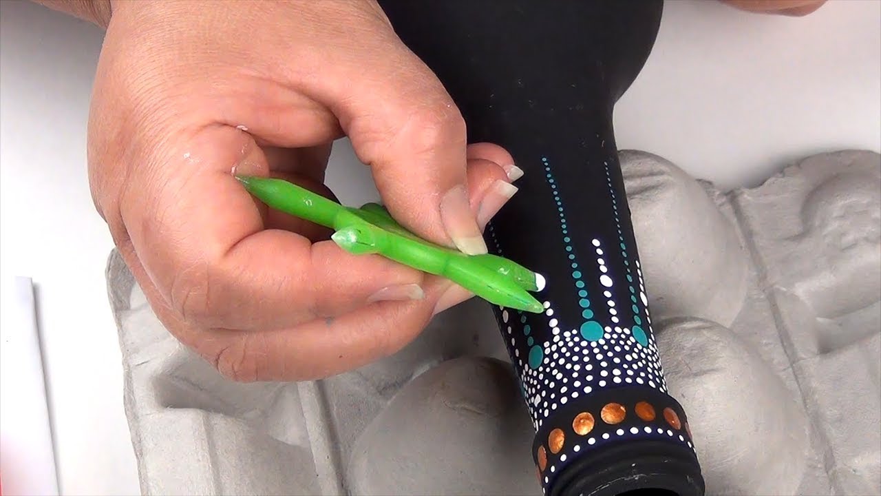 Mandala paso a paso en Botella (1/2)