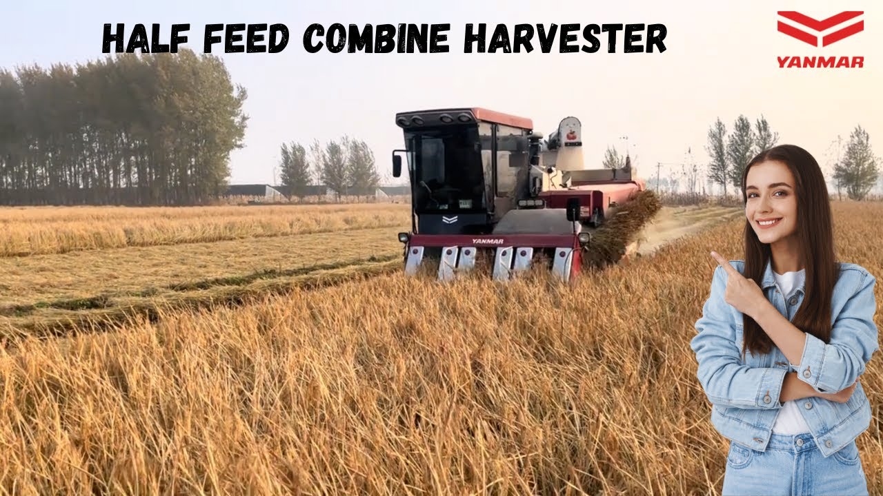 Mini half feed combine harvester I Mini combine harvester price I Mini harvester new model
