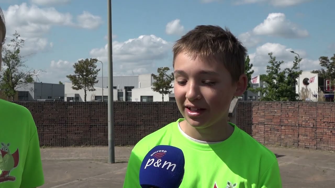 Kinderen van De Groenling organiseren sponsorloop voor KWF en halen 6500 euro op