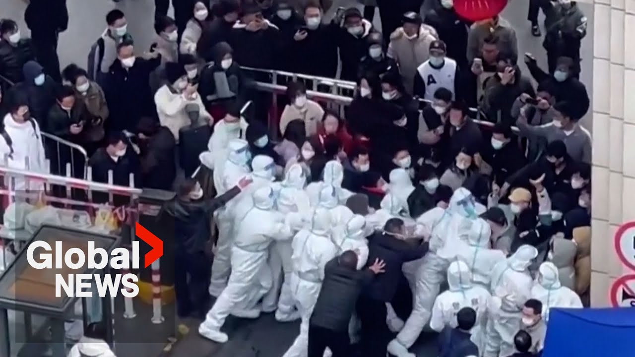 China protests: Shanghai residents clash with COVID workers, riot police called in Guangzhou
