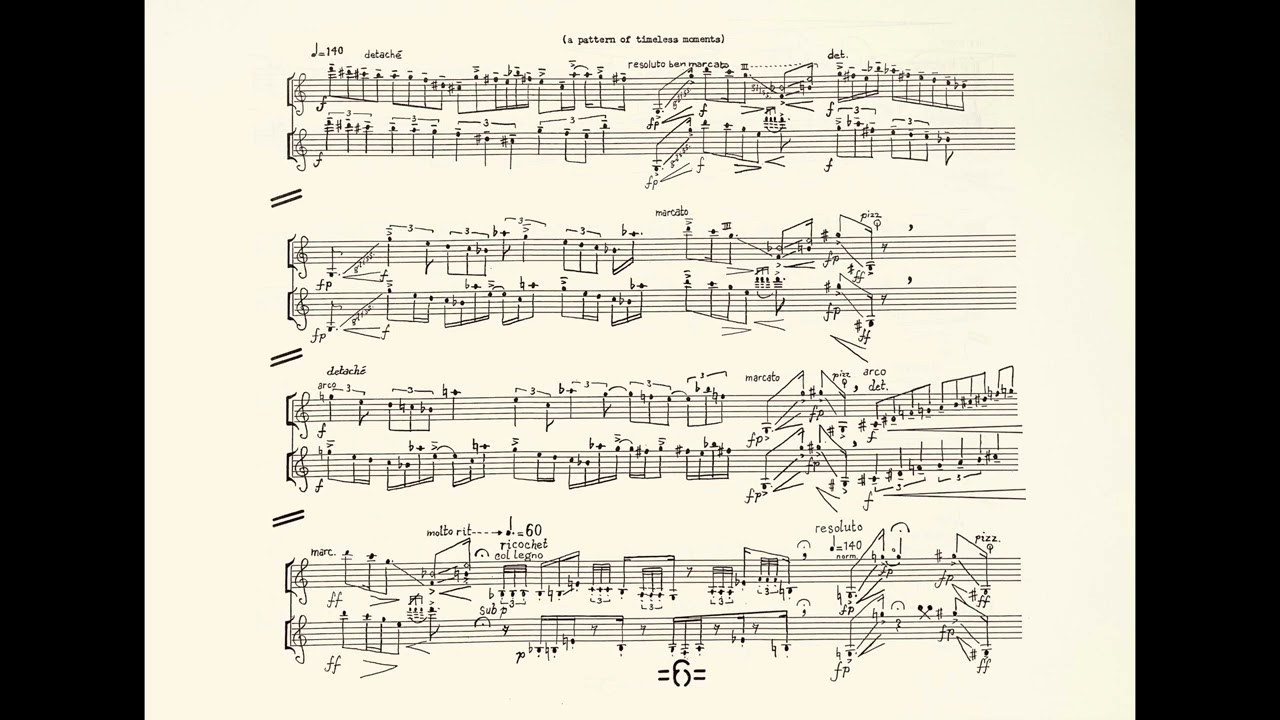 Edward Top - The Stillpoint, for violin and vibraphone, score