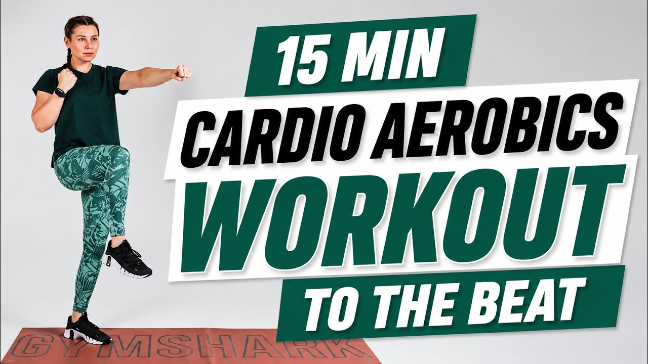 15 min CARDIO AEROBICS WORKOUT /Sweaty/ Lose Fat & Get Abs / To The Beat ♫ /No Jumping/ Home Workout