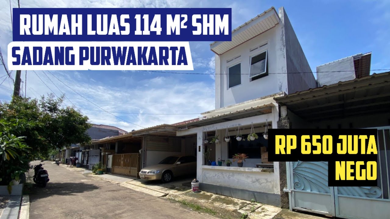 Jual Rumah 2 Lantai di Perumahan Dekat Tol Sadang Purwakarta Kota Luas 114 m2 SHM Rp 650 Juta Nego