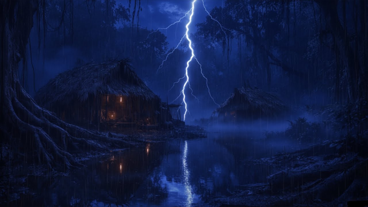🔴 Heavy Rain and Thunder Sounds for Sleep | Thunderstorm White Noise for Deep Sleep & Stress Relief