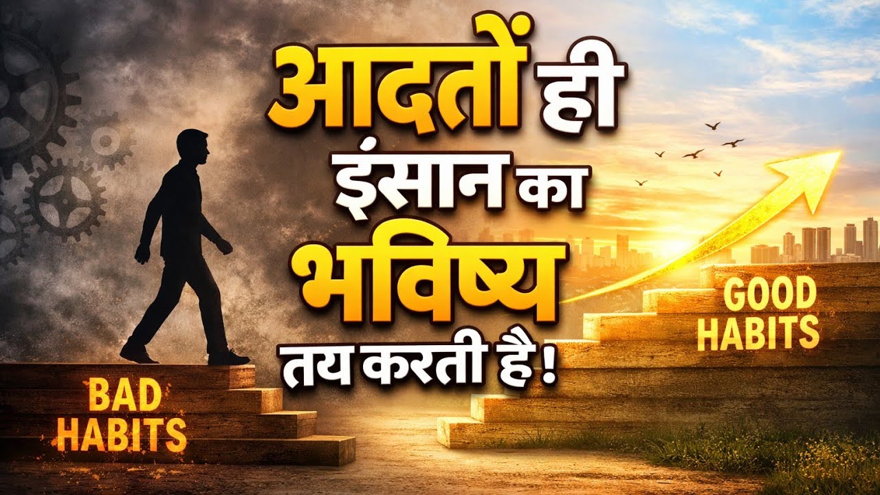 आदतें ही इंसान का भविष्य तय करती हैं।जीवन में सुधार।हिंदी प्रेरणादायक विचार।@motivationeveryday1356 