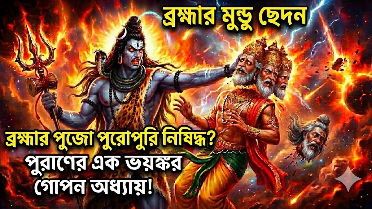 ব্রহ্মার মাথা কেন কেটেছিলেন মহাদেব? বিষ্ণু ও ব্রহ্মার শ্রেষ্ঠত্বের লড়াই ও শিবের বার্তা!