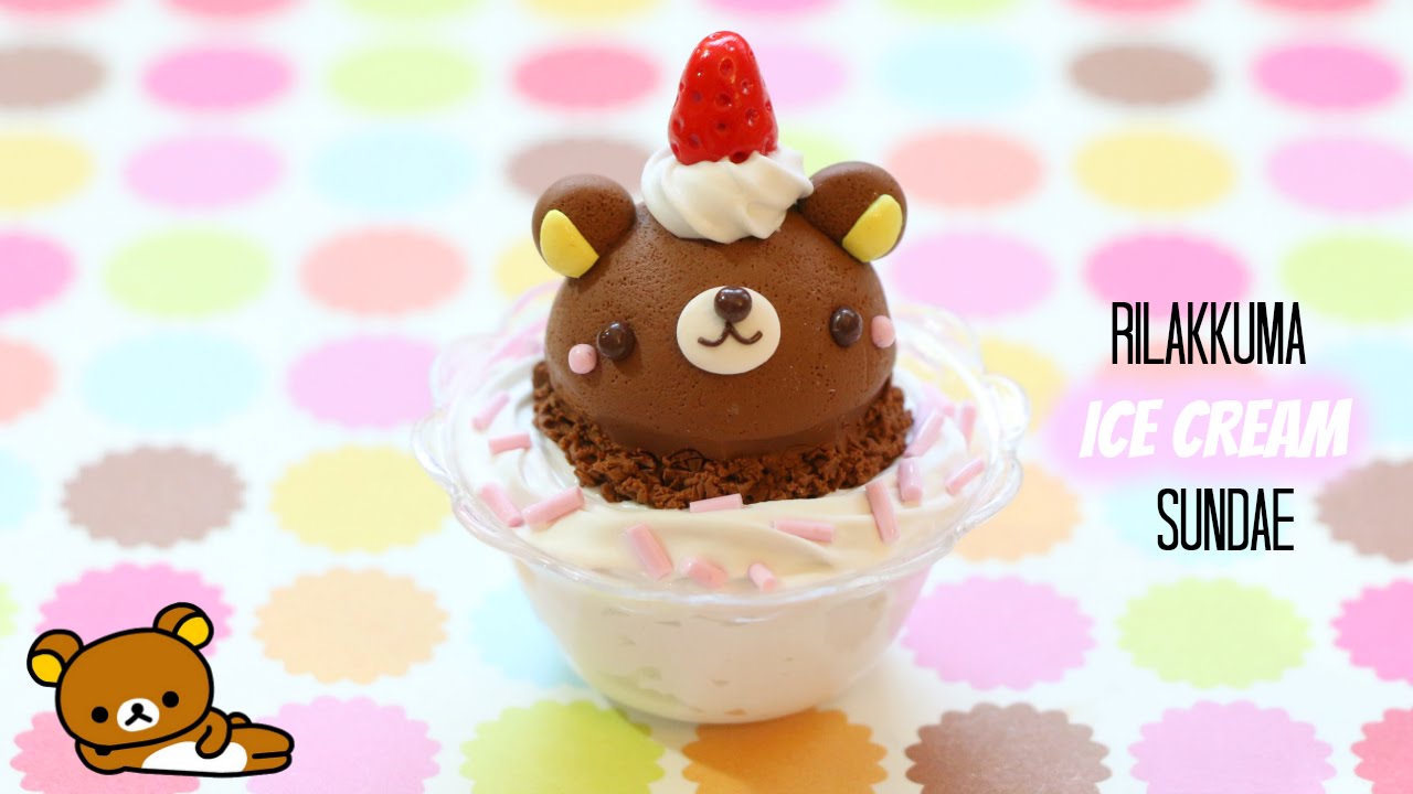 Polymer Clay Rilakkuma Ice Cream Sundae Tutorial
