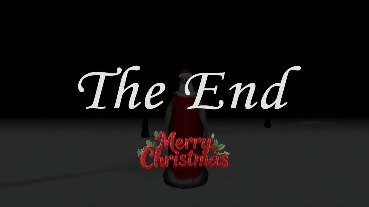 Jugando granny en modo extremo por la puerta en modo navidad 