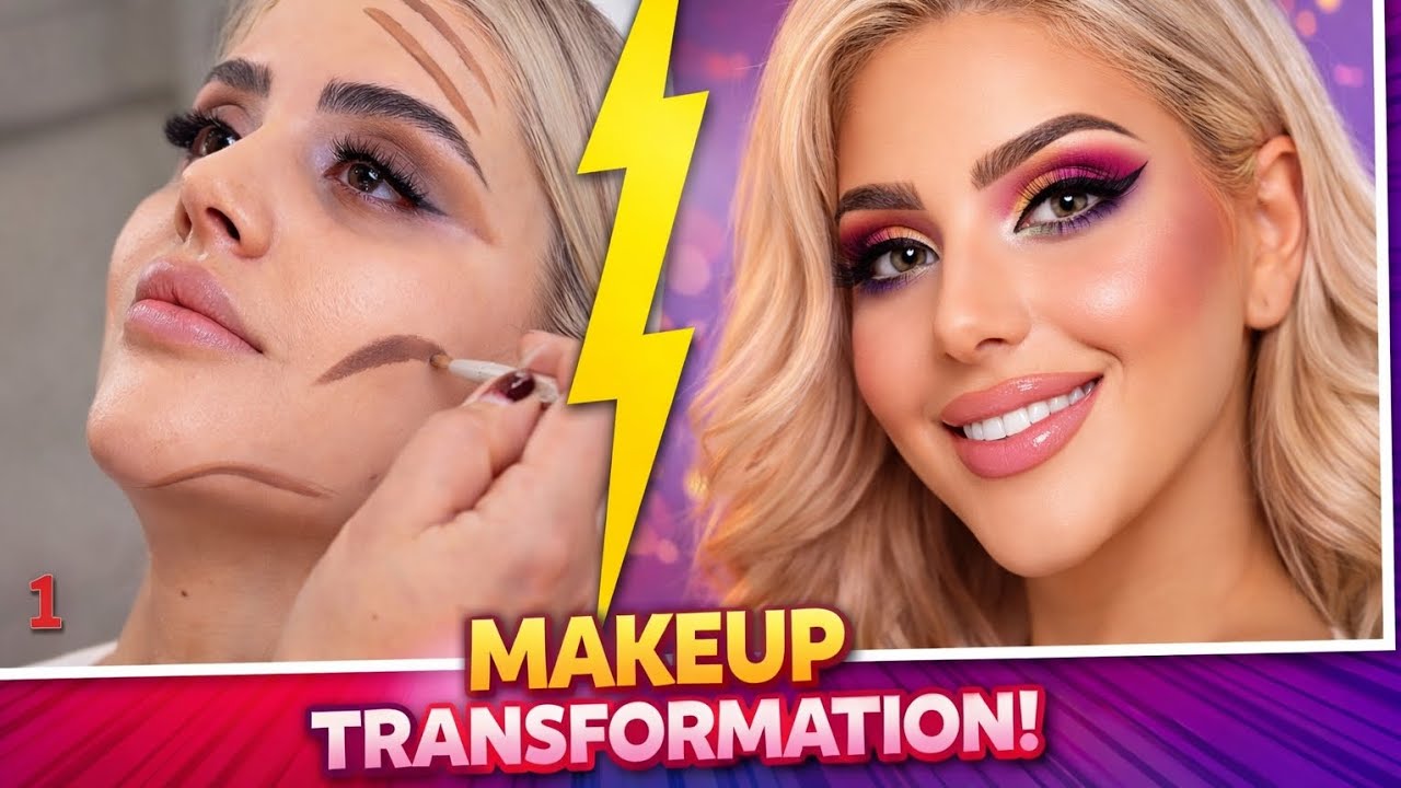 Professional Makeup Transformation | Before After Glam Look 