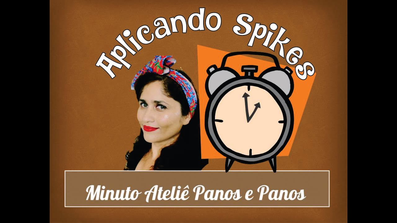 Como colocar Spikes(Tachinhas)-Minuto Ateli&ecirc; Panos e Panos