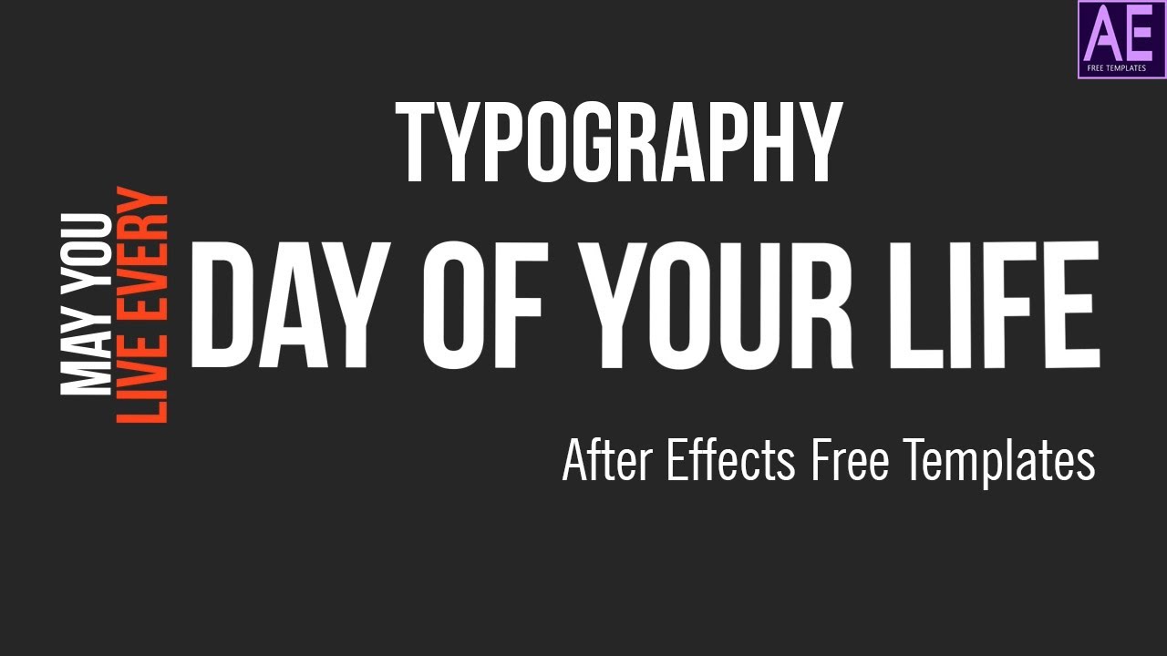 Kinetic Typography | Download  After Effects Template | Ae  templates