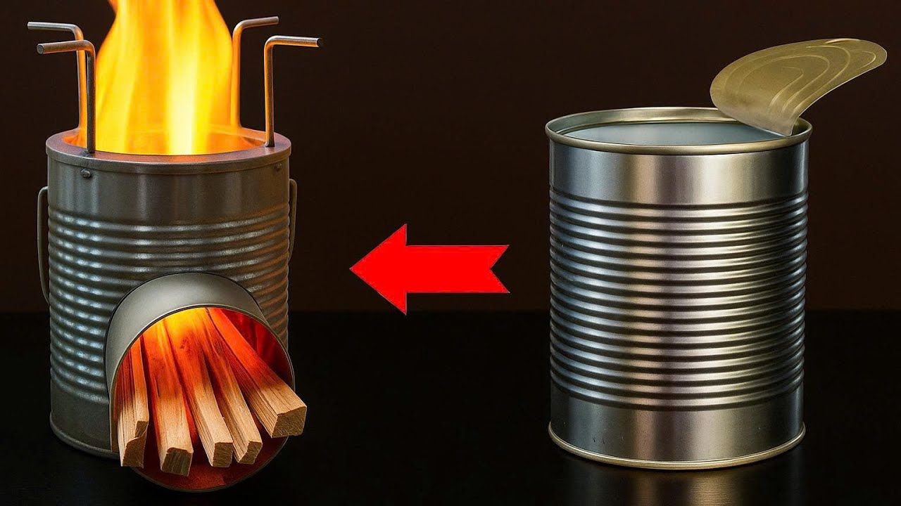 Simple Rocket Stove Made from Tin Cans | Great for Camping Trips