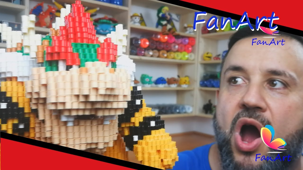 07.-  😍 Bowser 😍 | Como hacer figura 3D Hama, Artkal, Perler beads.
