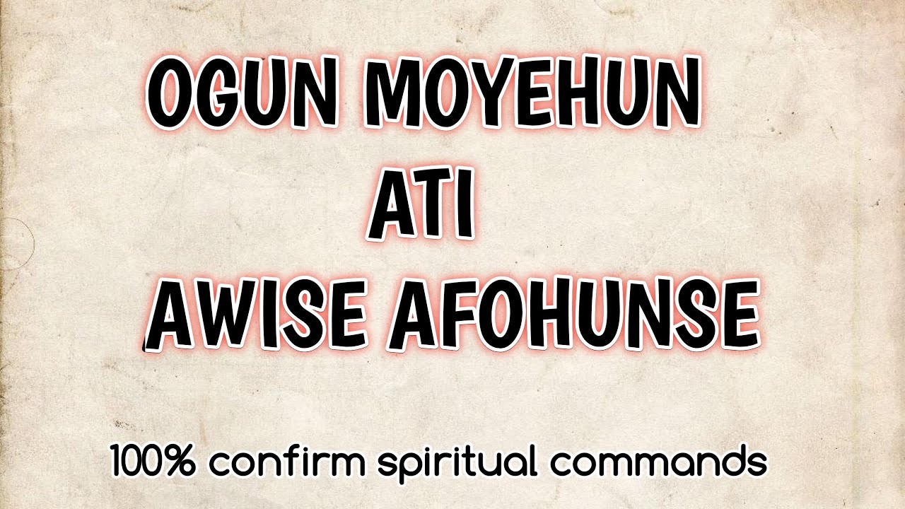 OGUN AWISE ATI MOYEHUN TODAJU @Dromoodoagbatv